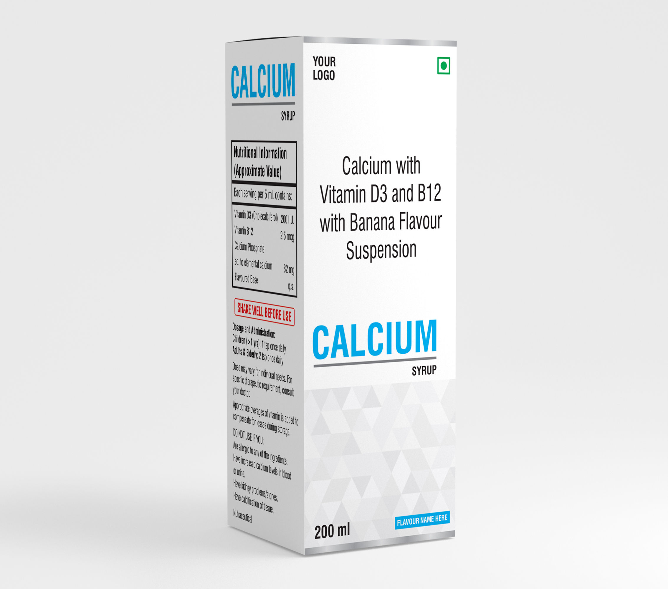 Organical Calcium Syrup Dosage Form: Liquid