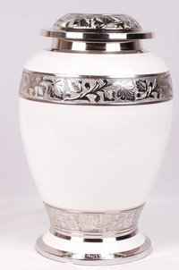 Grey & Silver Cremation Urn