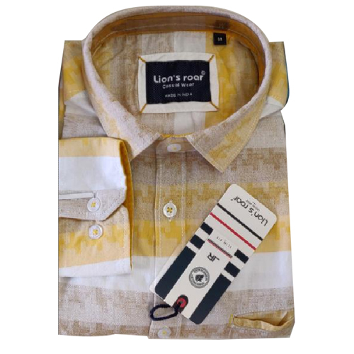 Mens Printed Cotton Casual Shirt Collar Style: Standard