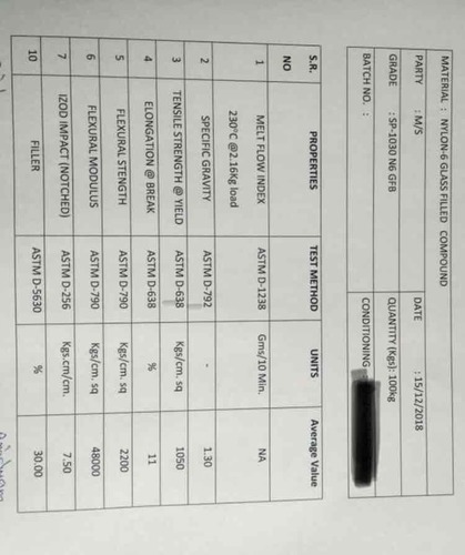 Nylon Glass Filled 30%