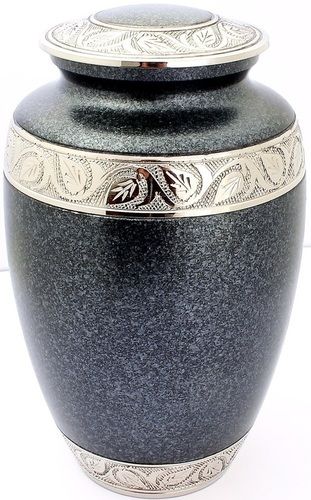 Grey Silver Cremation Urn