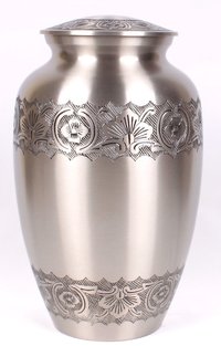 Grey Silver Cremation Urn