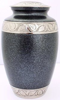 Grey Silver Cremation Urn