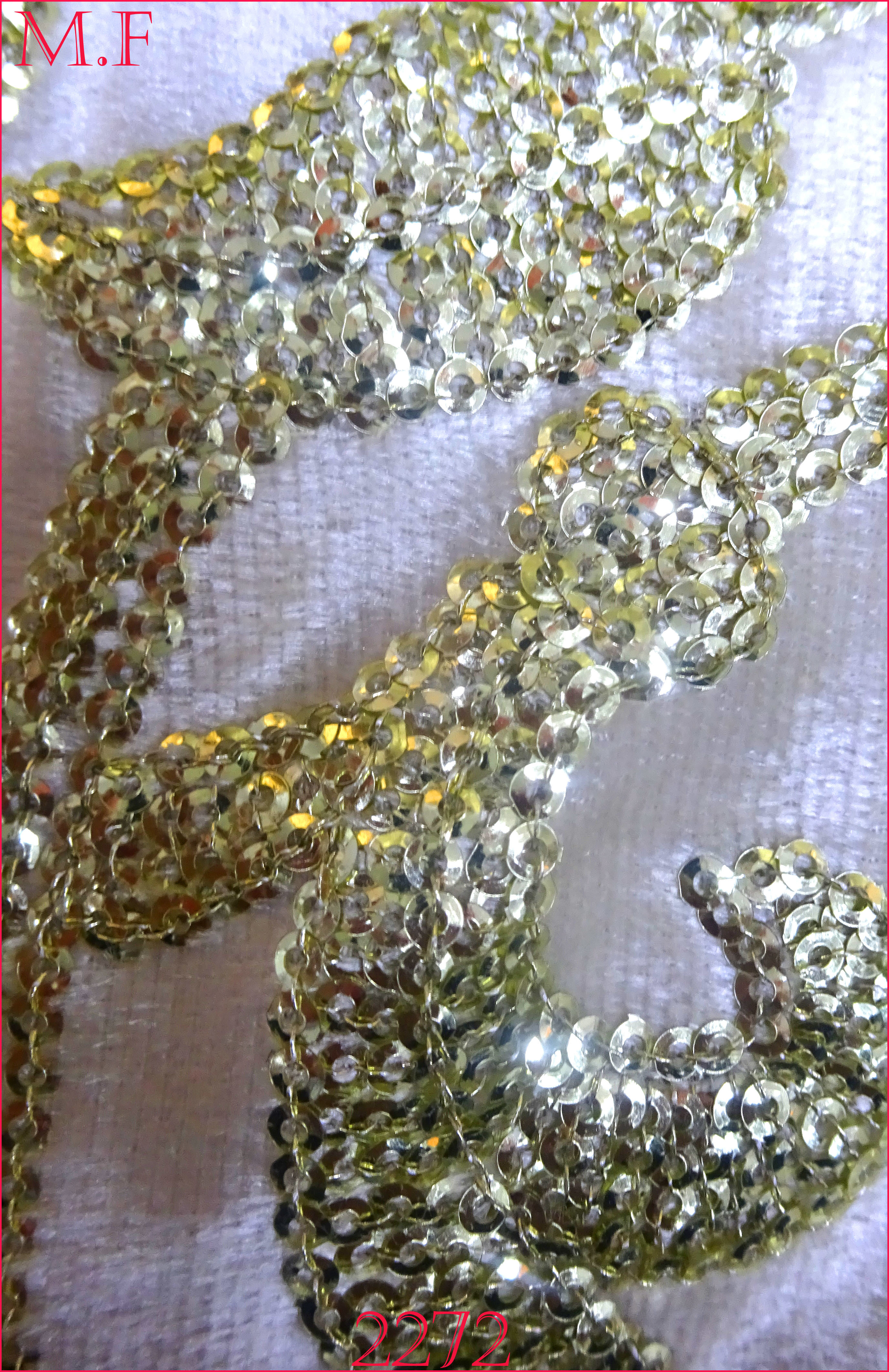 One Color Velvet Sequin Embroidery