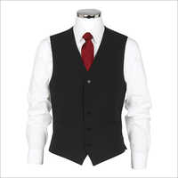 Cotton Men's Black Waistcoats