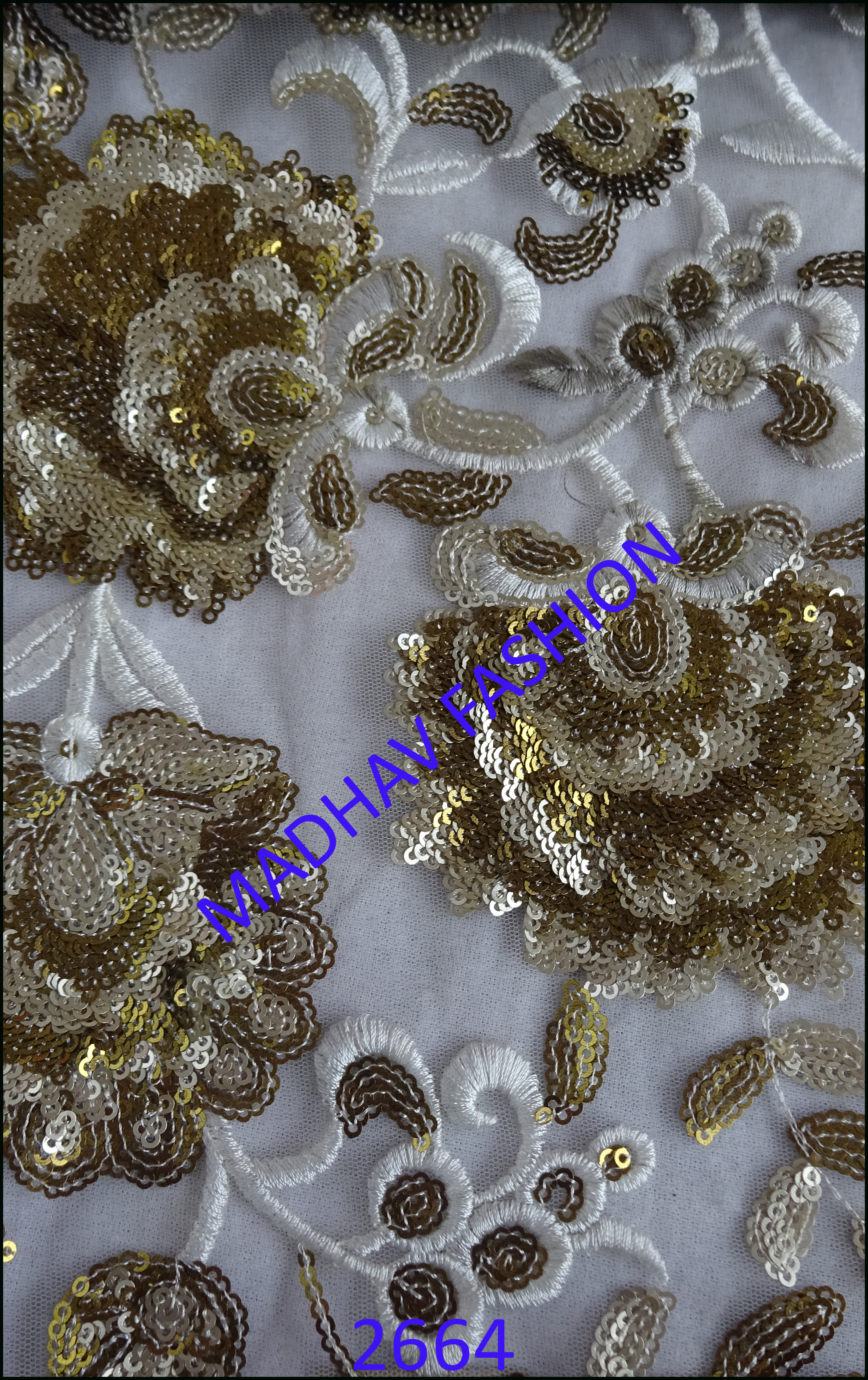 Two Color Antic Sequence Embroidery Work