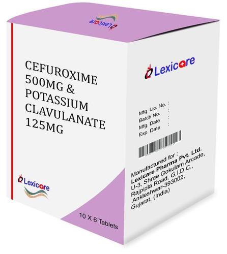 Cefuroxime और पोटेशियम क्लैवुलानिक एसिड टैबलेट