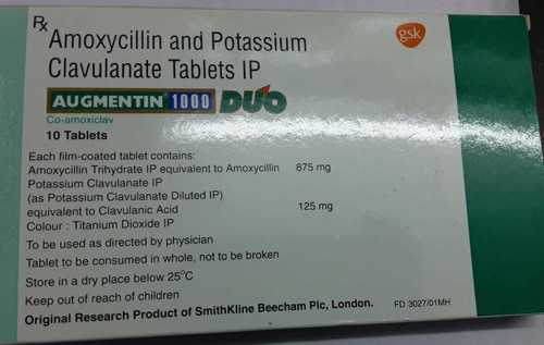 Amoxycillin Potassium Clavulanate Tablets - 125 mg Dosage | Anti-Bacterial, General Medicines for Adults, Store in Dry Place