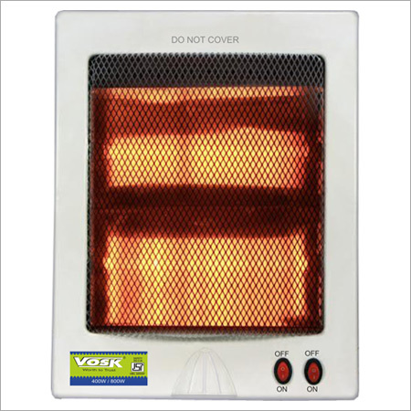 Quartz Heater - Electric Halogen 400W Power 230V Voltage White | Robust Design Optimized Performance High Functionality