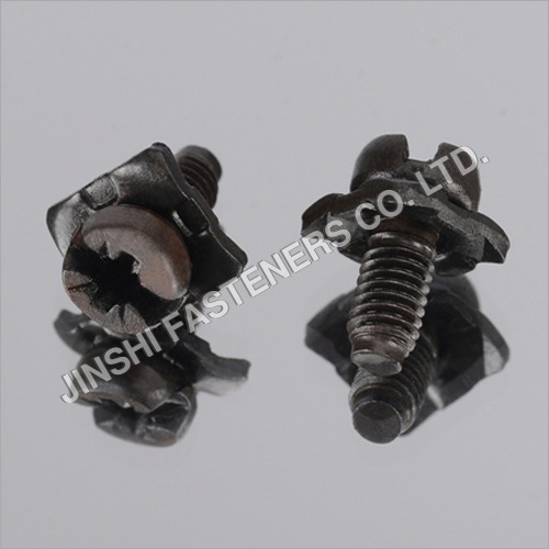 Black Metal Sems Screw With Square Washer