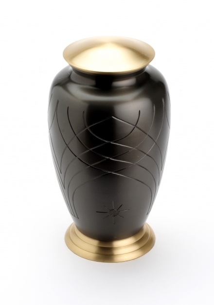 Black & Gold Cremation Urn