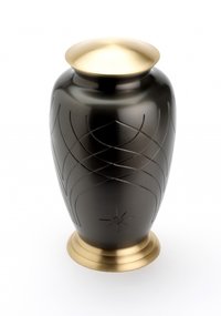 Black & Gold Cremation Urn