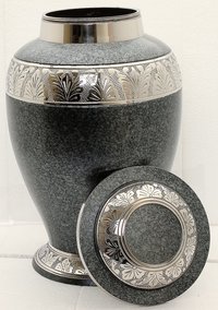 Grey & Gold Cremation Urn