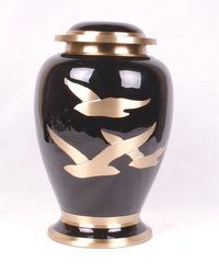 Grey & Gold Cremation Urn