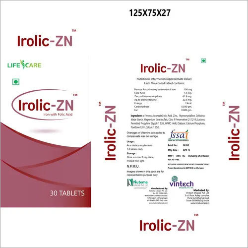Irolic-Zn Tablets Age Group: All