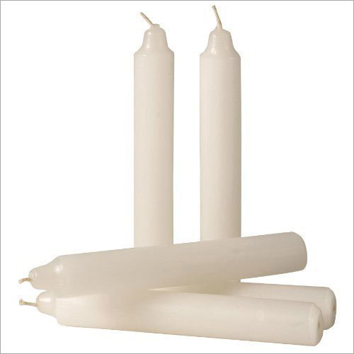 Plain Candle - Veg Paraffin Wax, H-85mm x Diameter 7mm, Plain White, Pillar Shape | Ideal for Prayer, Burn Duration more than 30 Minutes