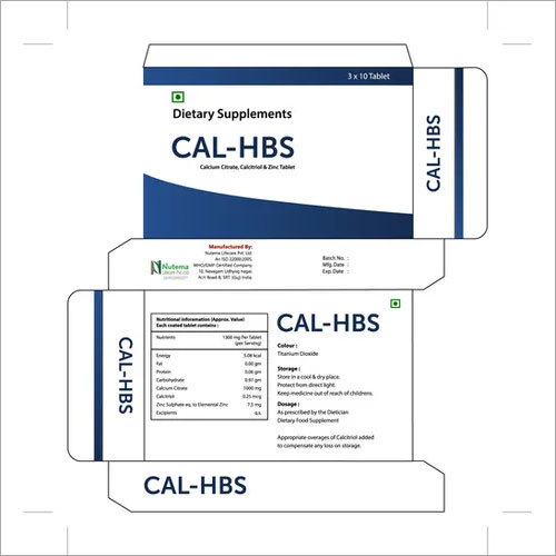 Calcium Citrate, Calcitriol and Zinc Tablet
