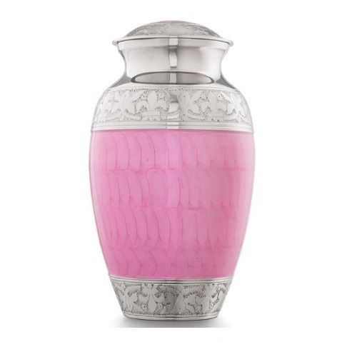 Pink Embossed Cremation Urn