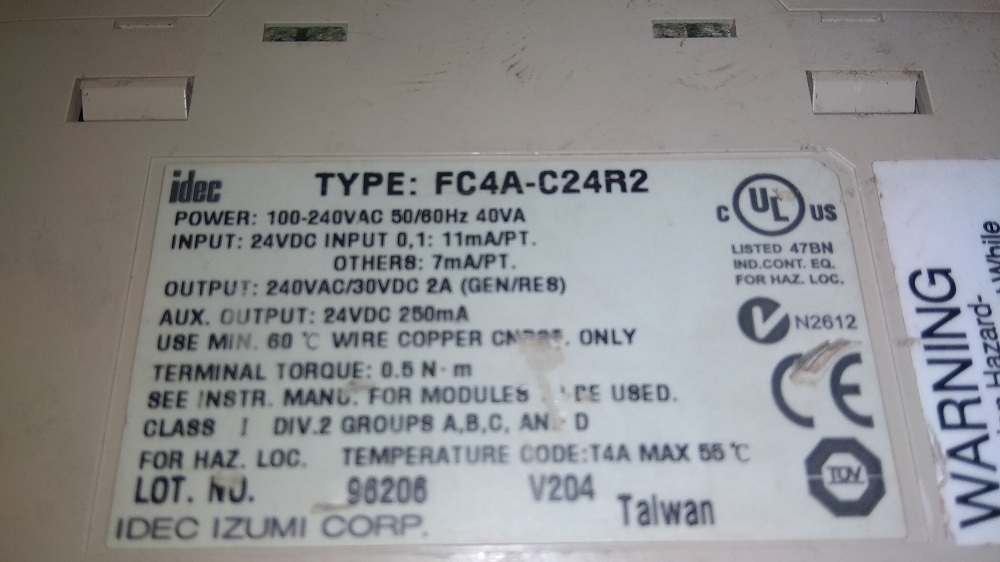 IDEC MICRO SMART PLC CPU