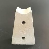 Rcc Slab Concrete Cover Blocks - 75mm Size, U-shaped Rough Gray Finish With 2 Holes