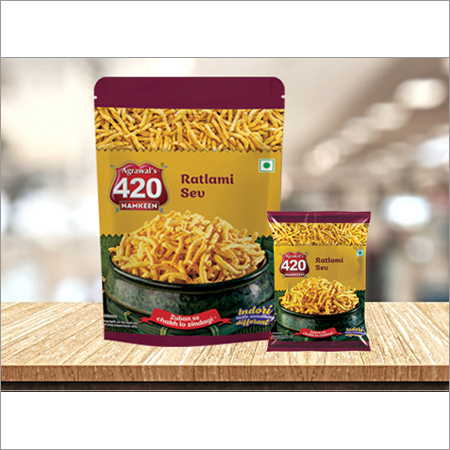Ratlami Sev - 350GM, Premium Quality Besan, Crispy and Spicy Taste, Perfect for Flavoring Dishes, Nutritional Value Maintained in Three Layer Aluminium Foil Pack