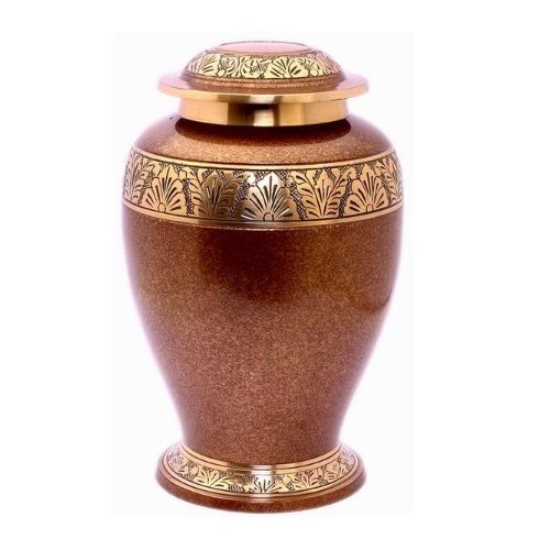 Brown Marble Design Cremation Urn