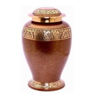 Gold Brown Marble Design Cremation Urn