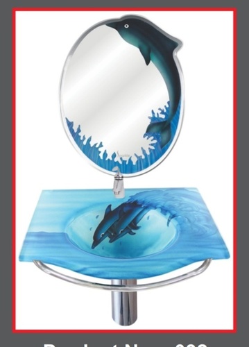 Blue Glass Wash Basin