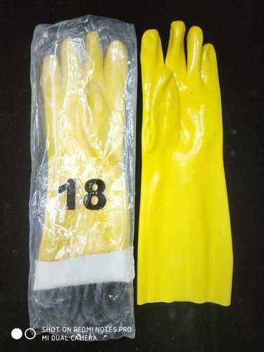 Yellow 18 Inch Supported Hand Gloves