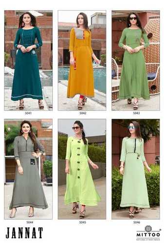 6 Colors Rayon Kurtis