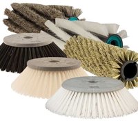 Road Cleaning Brush - Nylon & Pp Bristles, Lightweight & Cylindrical Design For Effortless Road Sweeping