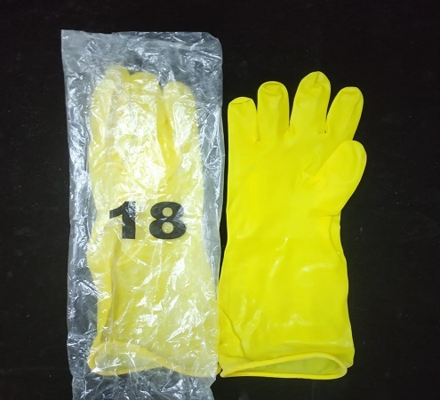 Yellow 18' Inch Unsupported Hand Gloves
