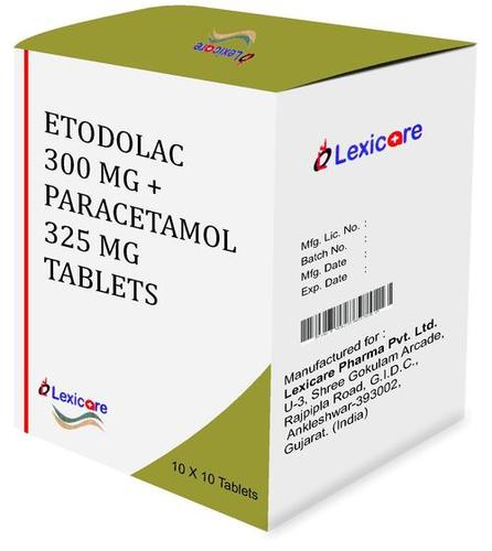 Etodolac 300mg and Paracetamol 325mg Tablets