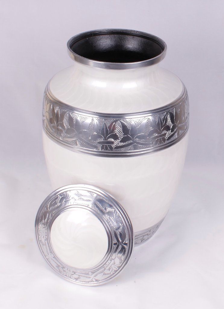 Pearl White Double Capacity Companion Urn