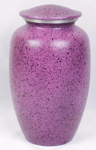 Purple Grainy Aluminium Cremation Urn