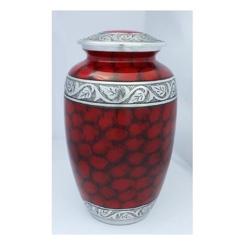 Red Clouded Aluminium Cremation Urn