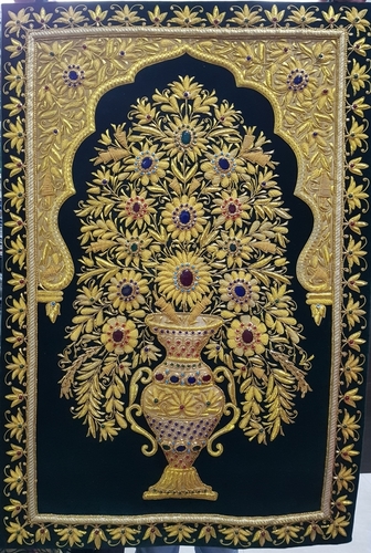 Jewel Carpets/ Zari Carpets with semi precious stones