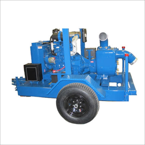 Diesel Engine Driven Water Pumpset Two Wheel Trolley Mounted