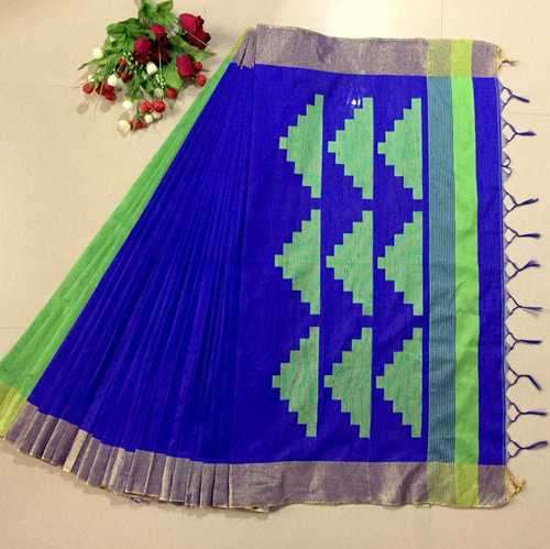 Blue Raw Banglori Silk Weaving
