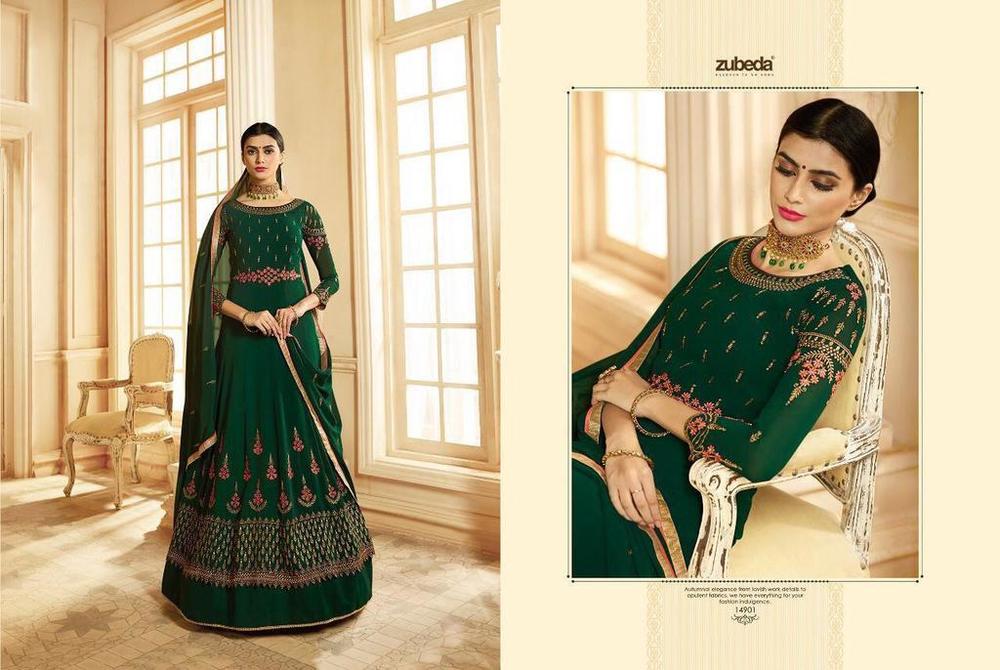 Green Traditional Anarkali Suit