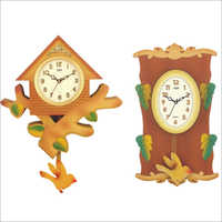 Creative Analog Wall Clock - Plastic, 12 Inches, Brown | Trendy Birdhouse Design, Smooth Edges, Battery Powered