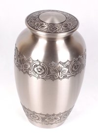 Pearl White Aluminium Cremation Urn