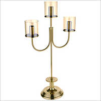 Brass Candle Stick Holder - Antique Dark Yellow Finish | Attractive Design, Durable Polished Surface