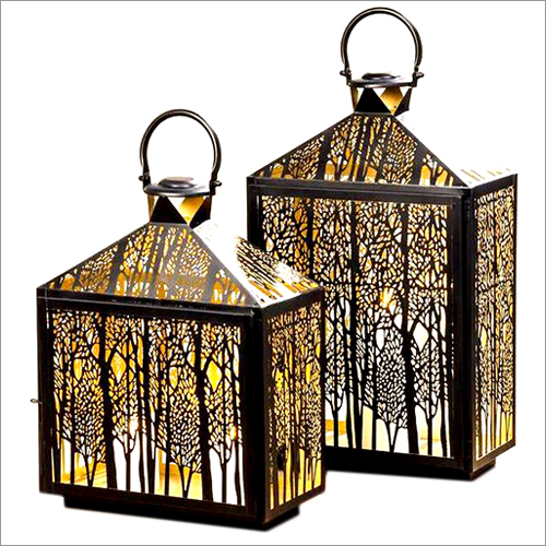 Lantern Forest Zwart 40hx30cm