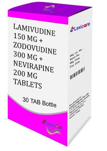 Lamivudine 150mg + Zodovudine 300mg + Nevirapine 200mg Tablets