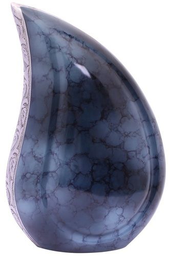 Blue  Clouded Teardrop Cremation Urn