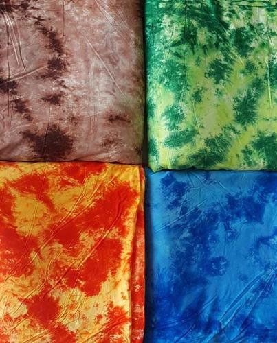 TIE AND DYE RAYON DISCHARGE FABRIC