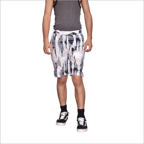 Dry Cleaning White Abstract Pattern Boxers For Mens