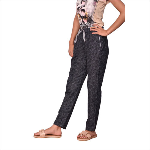 Dry Cleaning Black Cotton Floral Pajama