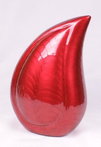 Red Teardrop Cremation Urn